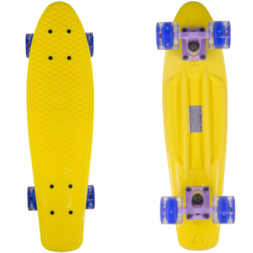 Скейт круїзер Candy 22' Yellow/LED Wheels 2017