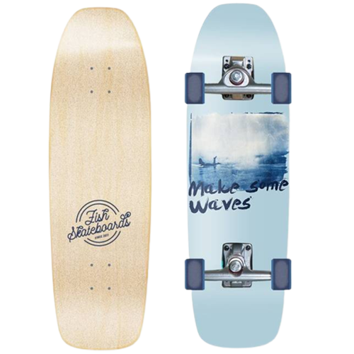 Серф скейт Fish Skateboards 28' (Blue)