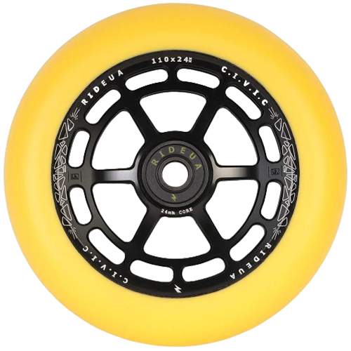 Колеса UrbanArtt Civic 110x24 мм Black (Yellow)